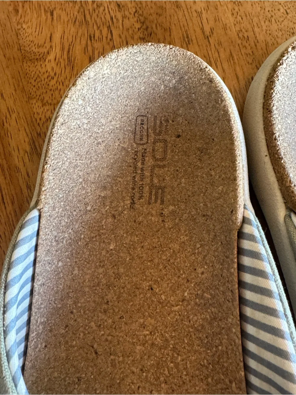 High End SOLE Cork Light Gray SURF Flip-Flop Sandals Men’s 12 NICE